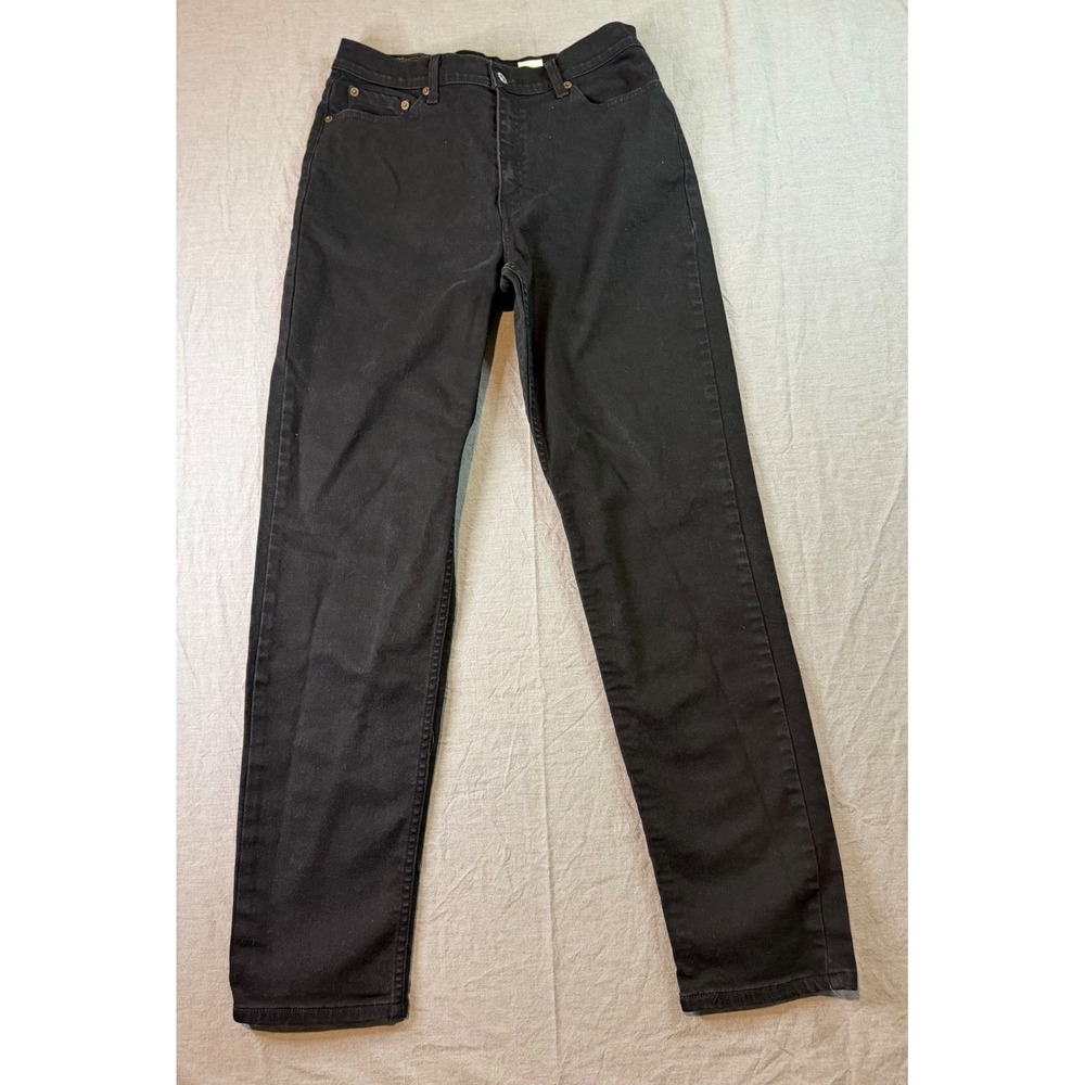 Levis Jeans 512 Slim Fit Tapered Leg Black Denim Women's Size 12 Vintage Y2K